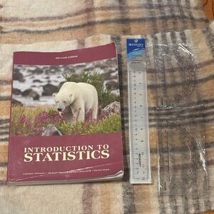 Introduction to Statistics Textbook (with free ruler and 2 protractors!)